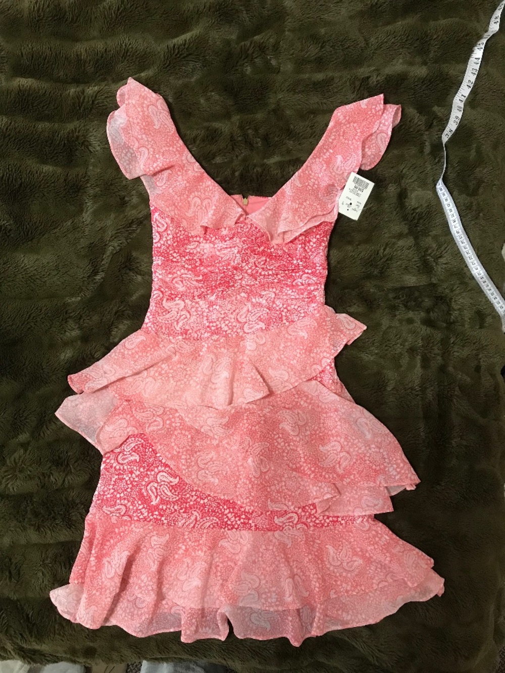 Y2K Style Pink Paisley Mini Dress